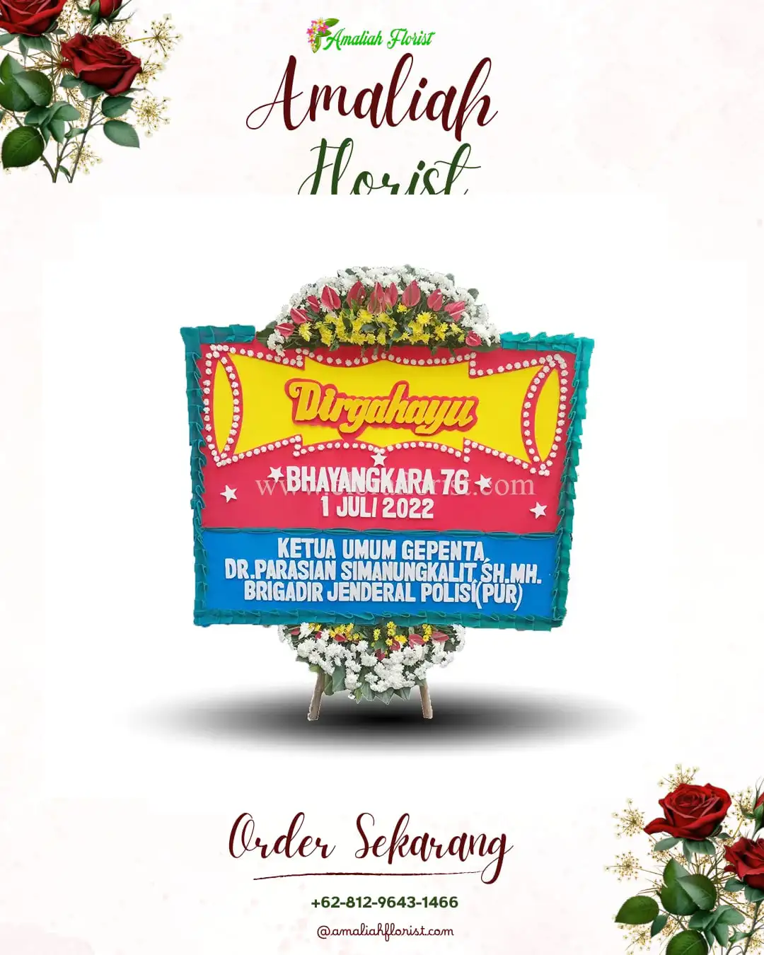 Papan Bunga HUT Ulang Tahun Talang Kelapa